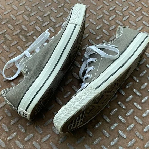 Converse All Star Shoes Lace Up GrayWhite Unisex Sneaker Size 8Men 10Women - Picture 8 of 12